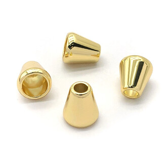 Наконечник для шнура 13х11,5 мм 10 шт. Золотистый