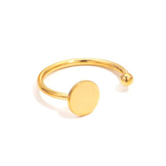 Основа под кольцо Боковая нерж. сталь 1 шт. 20х1,3 мм платформа 10 мм Золотистый