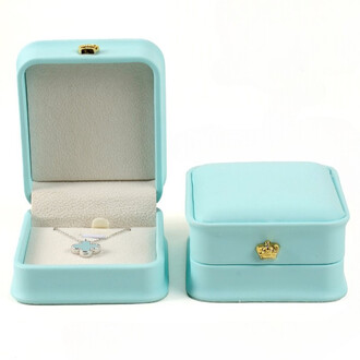 Футляр для кулона с Экокожы упаковка для украшений 7,5х8,5х4 см 1 шт. Тиффани