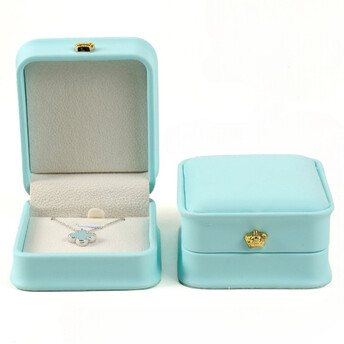 Футляр для кулона с Экокожы упаковка для украшений 7,5х8,5х4 см 1 шт. Тиффани