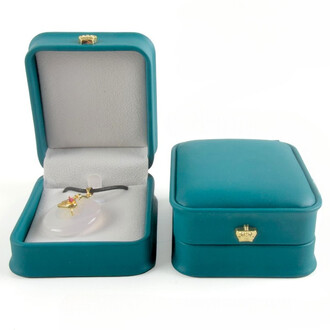 Футляр для кулона с Экокожы упаковка для украшений 7,5х8,5х4 см 1 шт. Бирюзовый