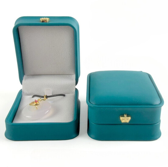 Футляр для кулона с Экокожы упаковка для украшений 7,5х8,5х4 см 1 шт. Бирюзовый