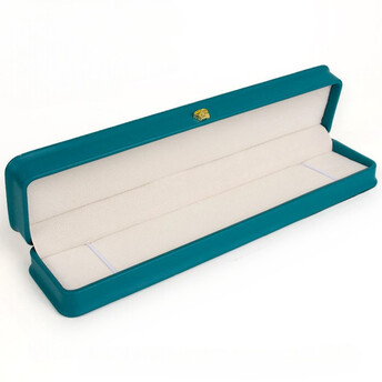 Футляр для цепочки с Экокожы упаковка для украшений 24х5,5х4 см 1 шт. Бирюзовый