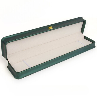 Футляр для цепочки с Экокожы упаковка для украшений 24х5,5х4 см 1 шт. Изумрудный