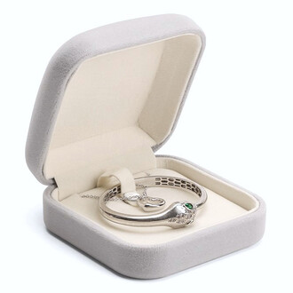 Футляр для браслета Бархат упаковка для украшений 10х10х5 см Серый