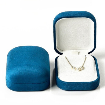 Футляр для кулона Бархат упаковка для украшений 7х9х4,5 см Синий