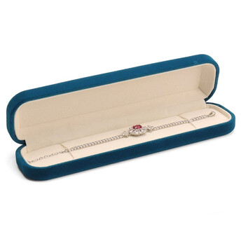 Футляр для цепочки Бархат упаковка для украшений 24х6х3,5 см Синий