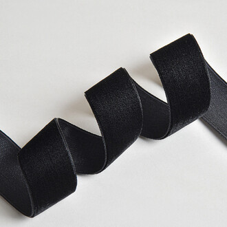 Лента бархатная односторонняя 3,8 см 1 м Черный