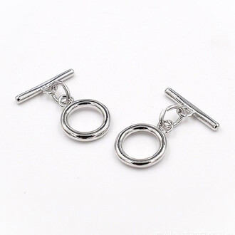 Замок тогл Classic медный позолота 20,5 мм/14 мм 1 шт. Белое золото