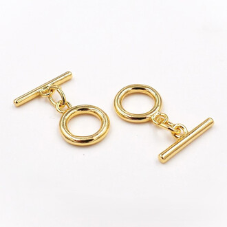 Замок тогл Classic медный 18К позолота 20,5 мм/14 мм 1 шт. Золото