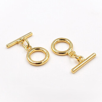 Замок тогл Classic мідний 18К позолота 20,5мм/14мм 1 шт. Золото