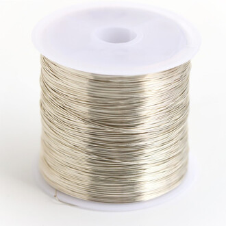 Проволока медная позолота 0,6 мм 1 м Белое золото