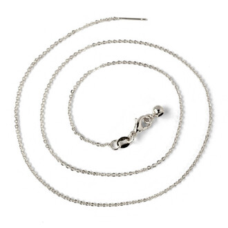 Цепочка протяжка на шею медная 1,3 мм 45 см карабин 10 мм 1 шт. Платина