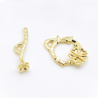 Замок тогл Sanremo медный 18К позолота 22 мм/14 мм 1 шт. Золото