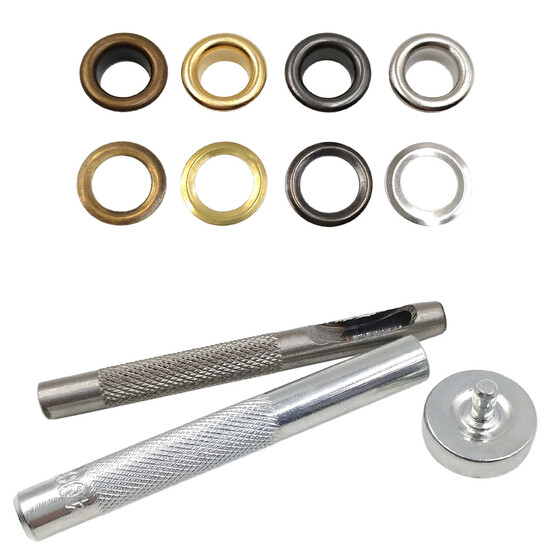 Набор люверсов с интструментом 10 мм по 30 шт. Платина/Золото/Никель/Бронза