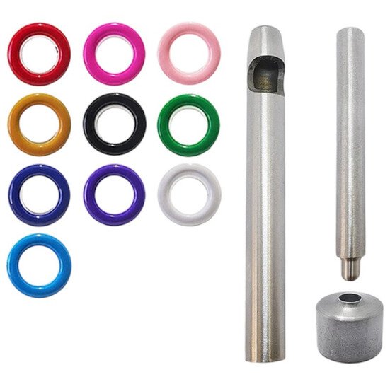 Набор люверсов с интструментом 4,5 мм по 50 шт. 10 Разных цветов