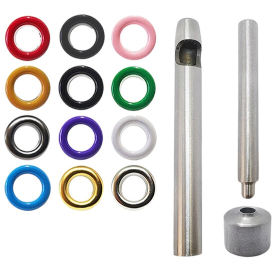 Набор люверсов с интструментом 10 мм по 10 шт. 12 Разных цветов