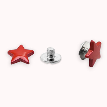 Звезда винтовая декоративная 11х3 мм 1 шт. Красный
