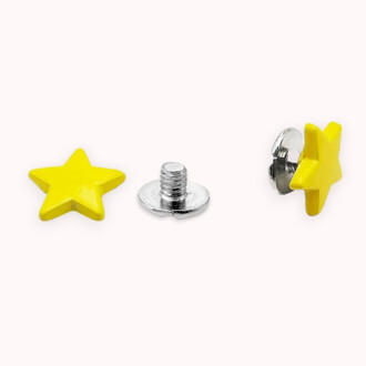 Звезда винтовая декоративная 11х3 мм 1 шт. Желтый