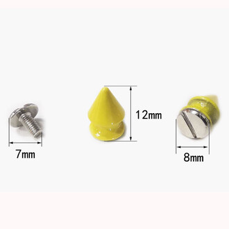 Шип Пуля винтовой декоративный 8х12 мм 1 шт. Желтый