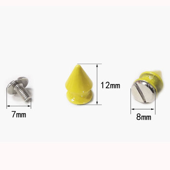 Шип Пуля винтовой декоративный 8х12 мм 1 шт. Желтый