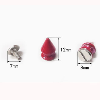 Шип Пуля винтовой декоративный 8х12 мм 1 шт. Красный