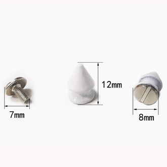 Шип Пуля винтовой декоративный 8х12 мм 1 шт. Белый