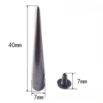 Шип Конус винтовой декоративный 7х40 мм 1 шт. Черный Никель