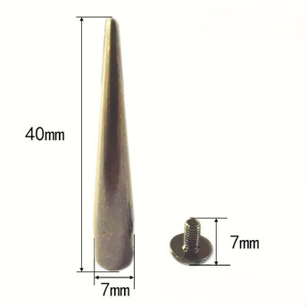 Шип Конус винтовой декоративный 7х40 мм 1 шт. Бронзовый
