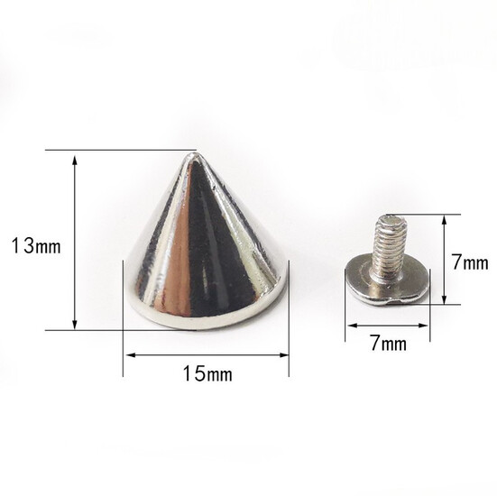 Шип Конус винтовой декоративный 15х13 мм 1 шт. Платина