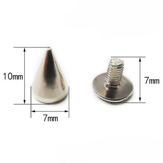 Шип Конус винтовой декоративный 7х10 мм 1 шт. Платина