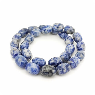 Содалит бусины овальные из камня 14х10 мм +-40 см 28 шт.