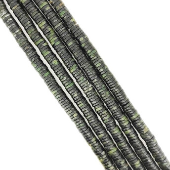 Серпентинит бусины из камня шайба 6х1,5 мм +-39 см 240 шт.