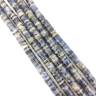 Содалит бусины из камня шайба 6х1,5 мм +-39 см 240 шт.