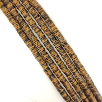 Тигровый глаз бусины из камня шайба 6х1,5 мм +-39 см 240 шт.