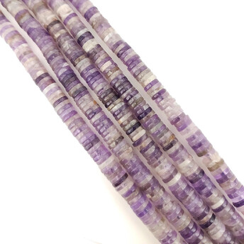 Аметист бусины из камня шайба 6х1,5 мм +-39 см 240 шт.