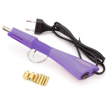 Паяльник аппликатор для страз + 7 насадок мощность 10-12W Фиолетовый