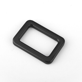 Рамка литая прямоугольная 26х19х3 мм Ø 19 мм 1 шт. Черный