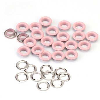 Люверсы заклепка+шайба 6 мм Ø 3 мм 50 шт. Розовый светлый