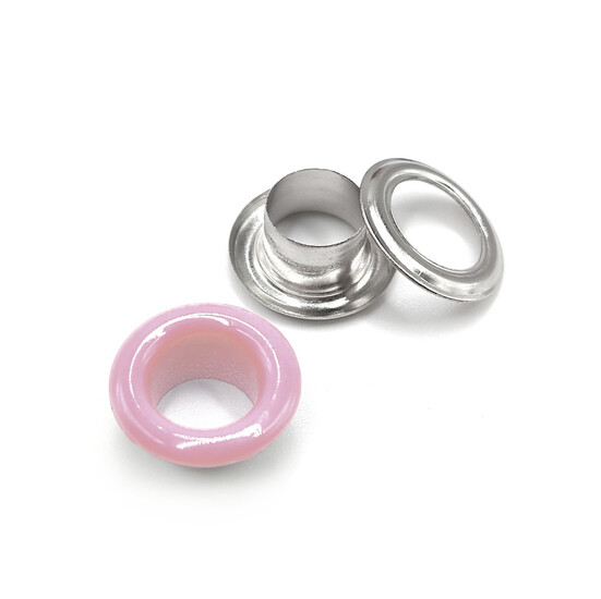 Люверсы заклепка+шайба 6 мм Ø 3 мм 50 шт. Розовый светлый