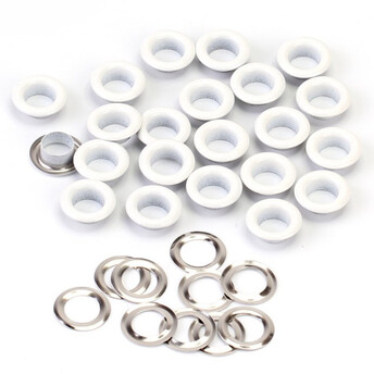 Люверсы заклепка+шайба 6 мм Ø 3 мм 50 шт. Белый