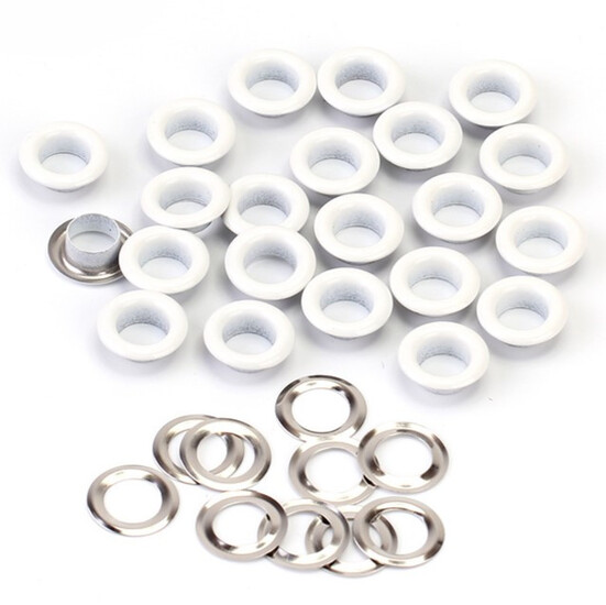 Люверсы заклепка+шайба 6 мм Ø 3 мм 50 шт. Белый