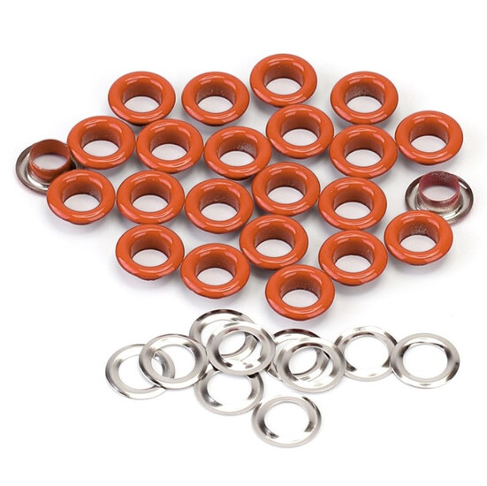 Люверсы заклепка+шайба 6 мм Ø 3 мм 50 шт. Оранжевый