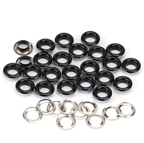 Люверсы заклепка+шайба 6 мм Ø 3 мм 50 шт. Черный