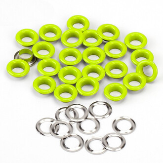 Люверсы заклепка+шайба 6 мм Ø 3 мм 50 шт. Лимонный неон