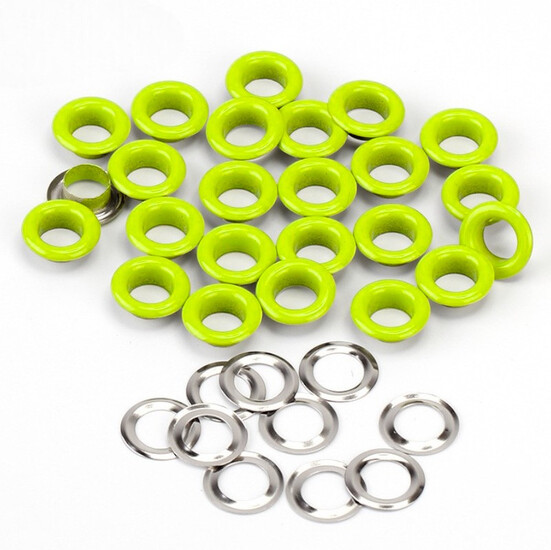 Люверсы заклепка+шайба 6 мм Ø 3 мм 50 шт. Лимонный неон