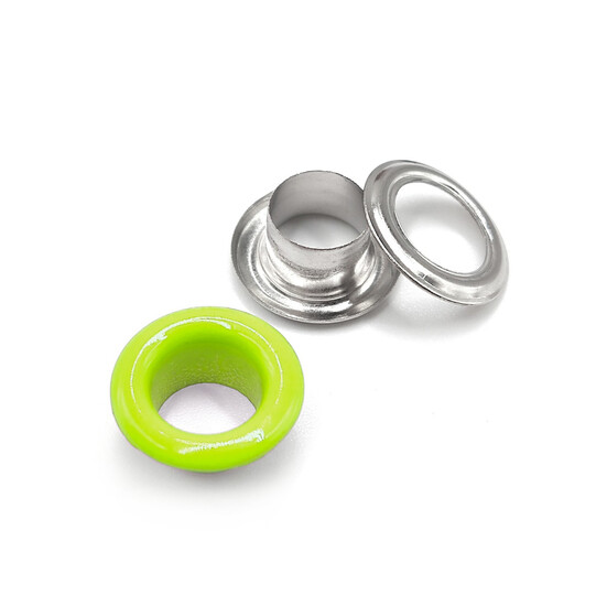 Люверсы заклепка+шайба 6 мм Ø 3 мм 50 шт. Лимонный неон