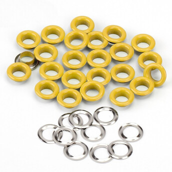 Люверсы заклепка+шайба 6 мм Ø 3 мм 50 шт. Желтый