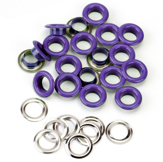 Люверсы заклепка+шайба 6 мм Ø 3 мм 50 шт. Фиолетовый