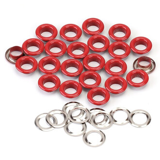 Люверсы заклепка+шайба 6 мм Ø 3 мм 50 шт. Красный